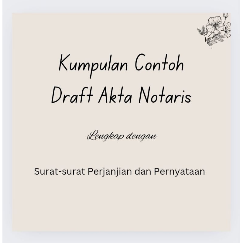 

Kumpulan Draft Akta Notaris