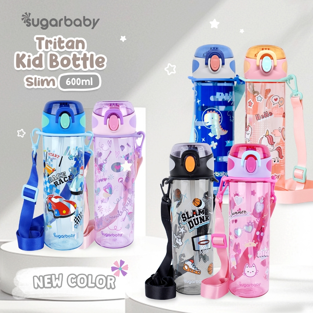 Sugar Baby Tritan Kid Bottle Slim 600 ml / Sugar Baby Botol Minum Anak