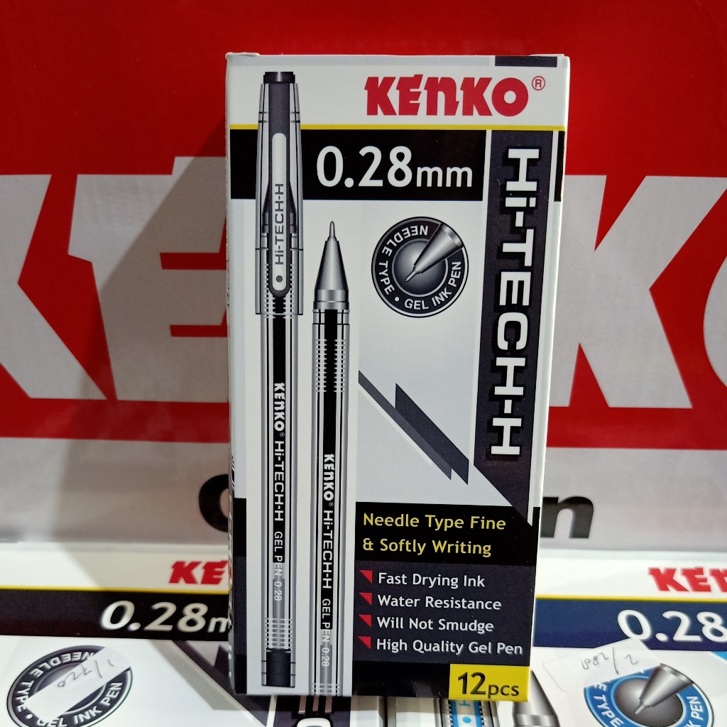 

isi 1 pulpen kenko gel hi-tech-h 0.28mm tinta hitam dan biru