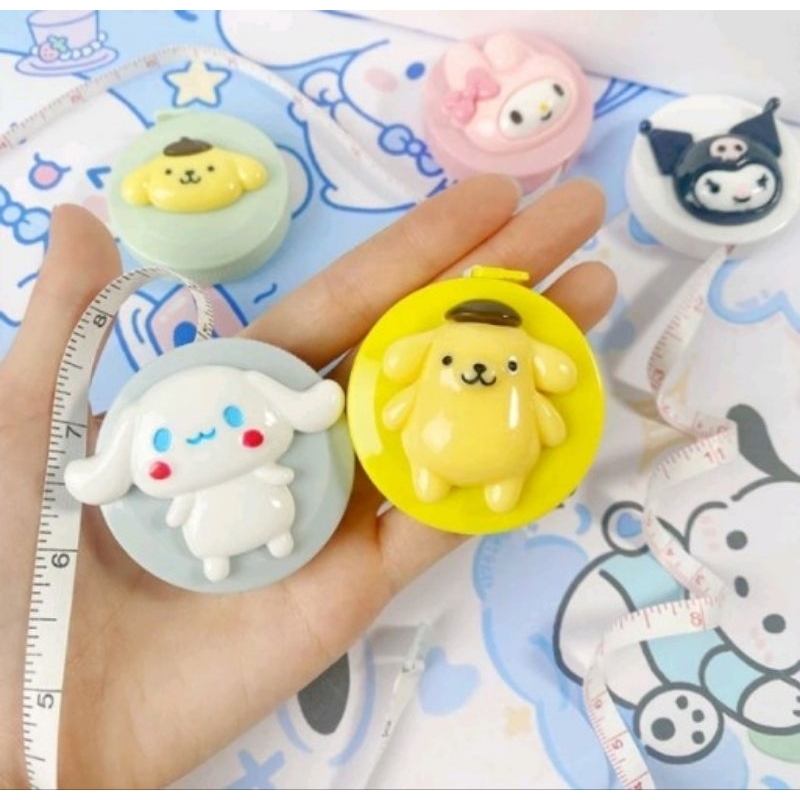 Meteran Baju Mini / Meteran Gulung Mini / Meteran Gulungan Mini Karakter Sanrio
