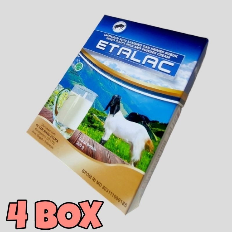 

Susu Kambing Etawa ETALAC Bubuk Original (4 Box), Susu Kesehatan