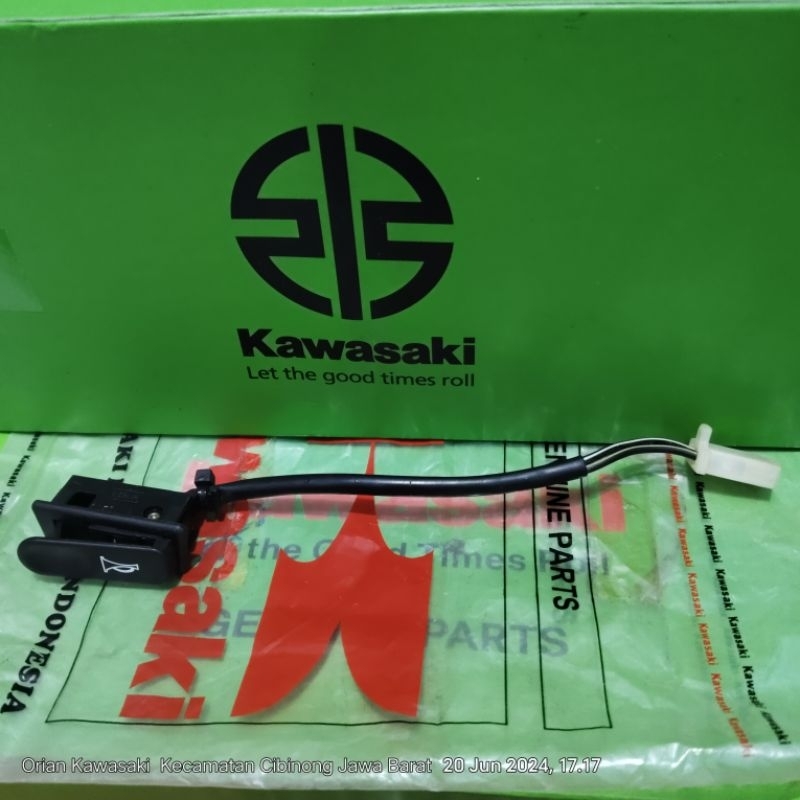 Tombol soket klakson kawasaki edge Zx130 zone kaze125 vr original