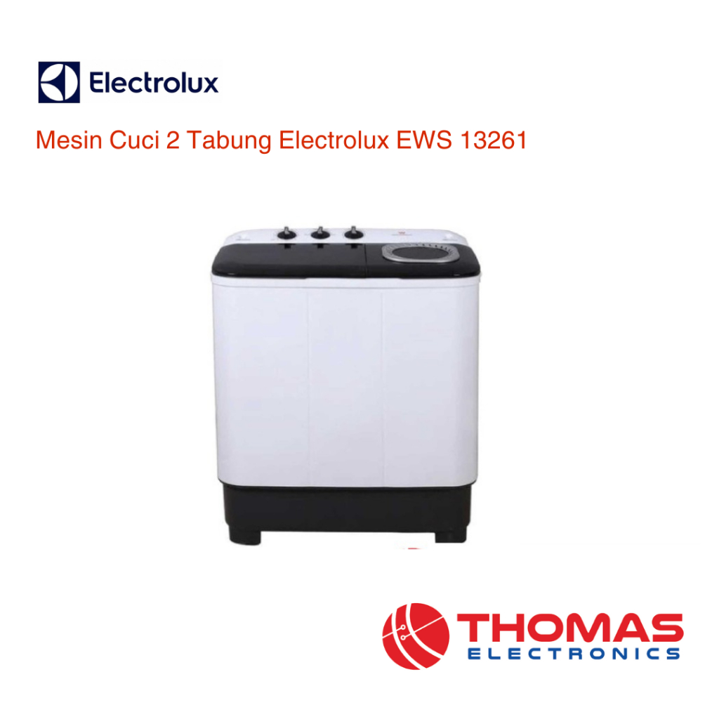 Mesin Cuci Tabung 2 Tabung 12 Kg  Electrolux EWS13261Wa EWS 13261 Garansi Resmi