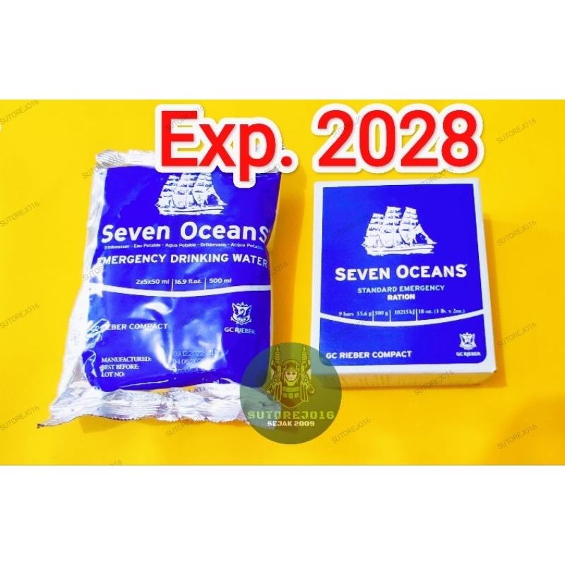 

paket ransum mre foodration biscuit and emergency water seven oceans import made in norwegia