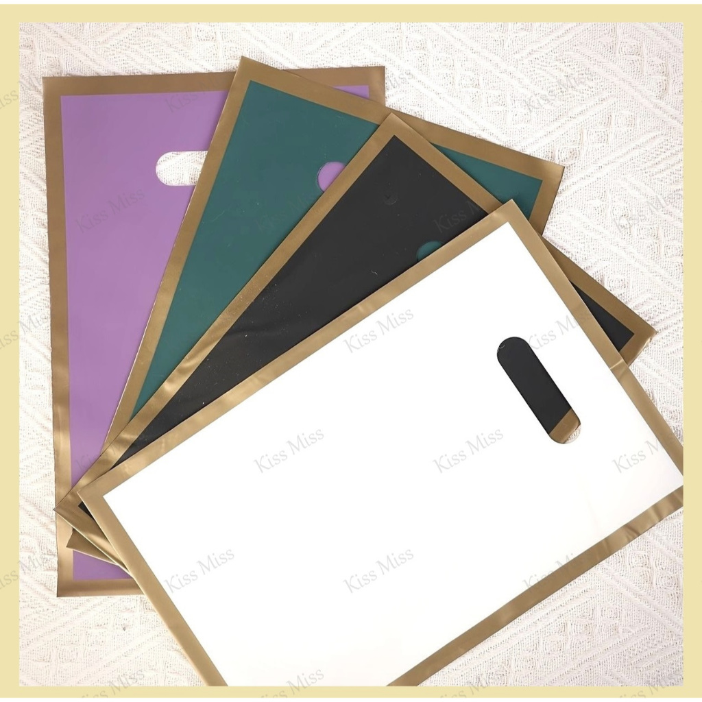 

GOLD FRAME - Kantong plastik PLONG PREMIUM - kantong kresek - shopping bag - plastik butik - halus