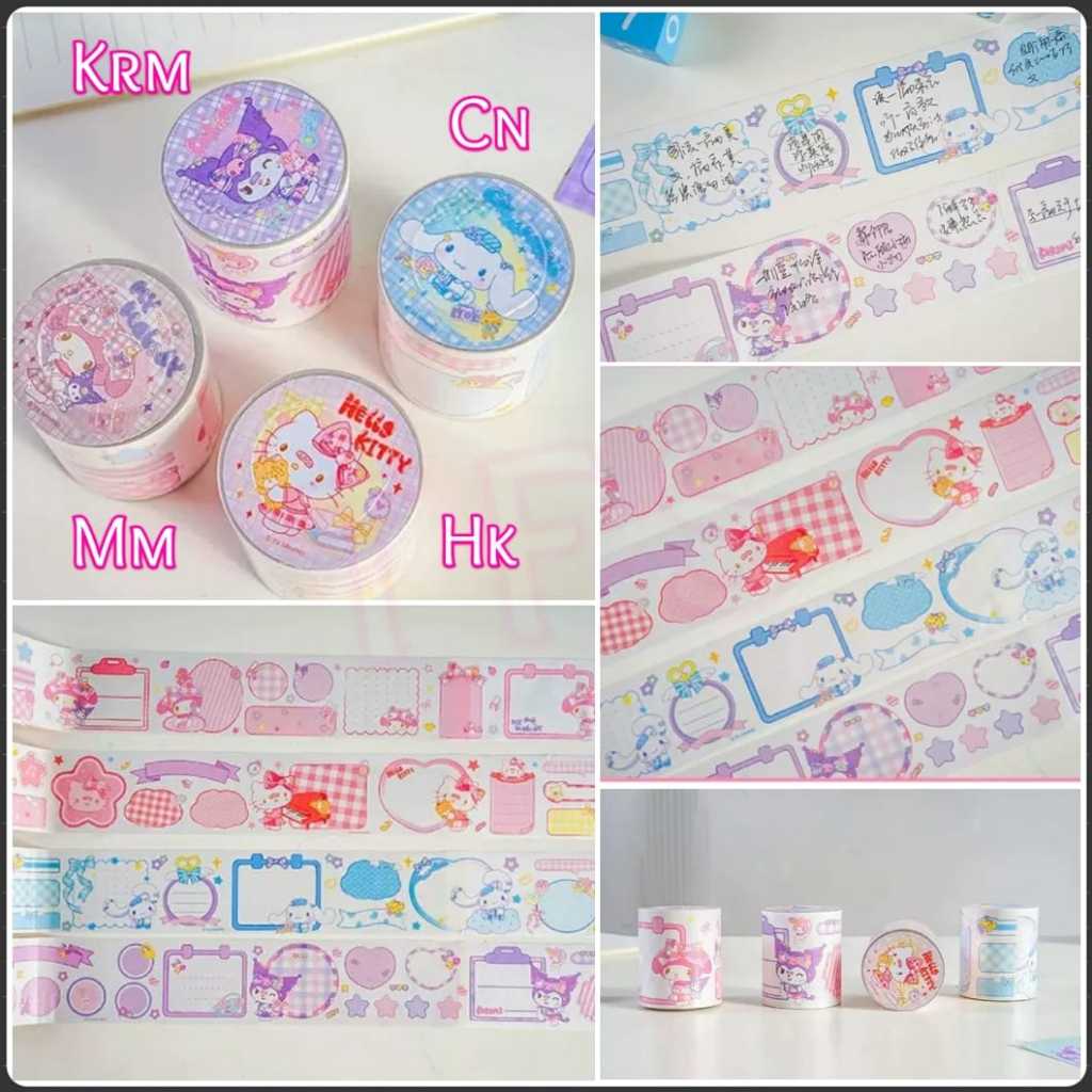 

Sticker memo roll sanrio ORI Kuromi Melody Cinnamoroll Hello Kitty anak dewasa koleksi cute kado sekolah kantor rumah serbaguna