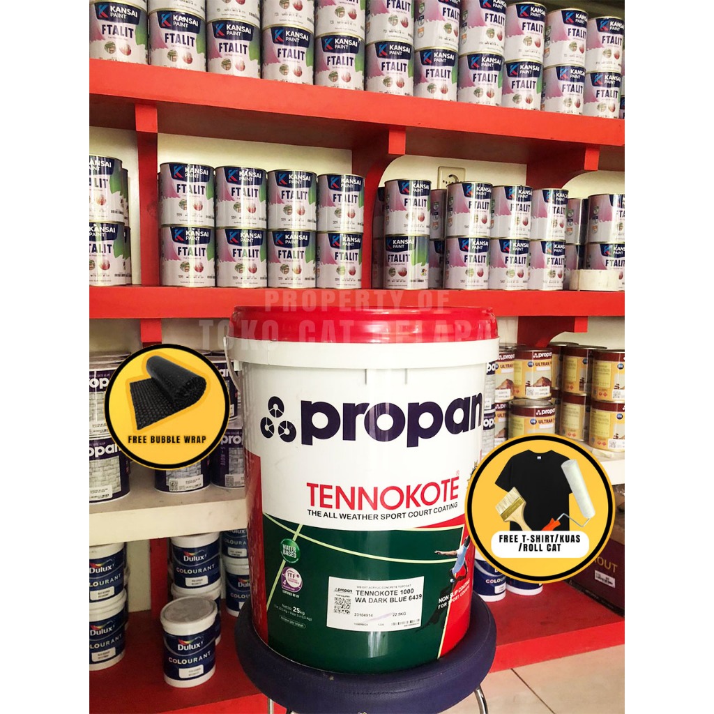 Cat Lapangan Propan Tennokote Anti Slip Warna Standar 25 Kg
