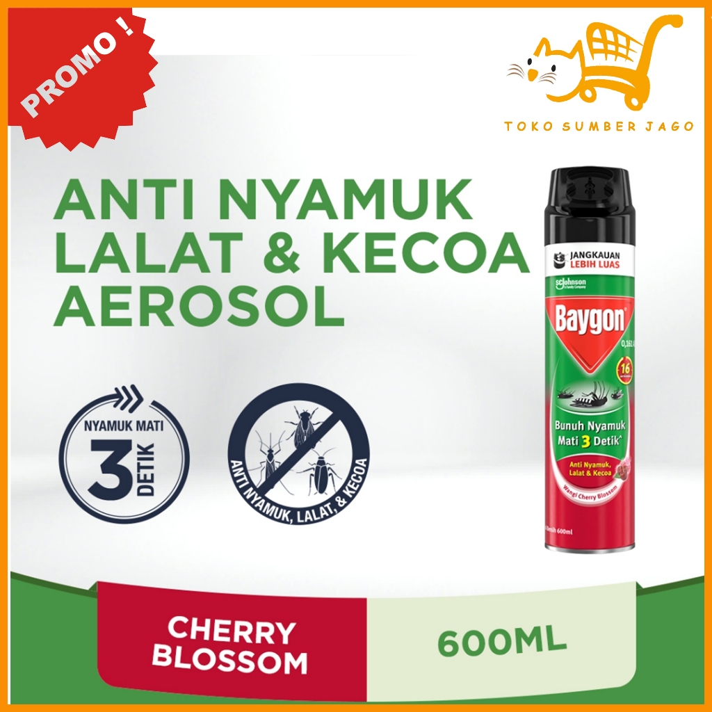 Baygon Aerosol Cherry Blossom 600ml