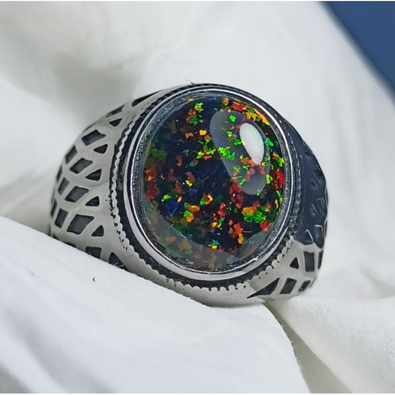 CINCIN BATU KALIMAYA BLACK OPAL FULL JARONG