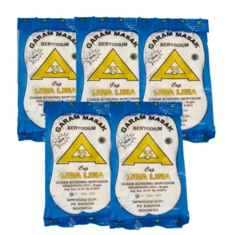 

5Pcs Garam Dapur Halus Beryodium Kemasan 100gr