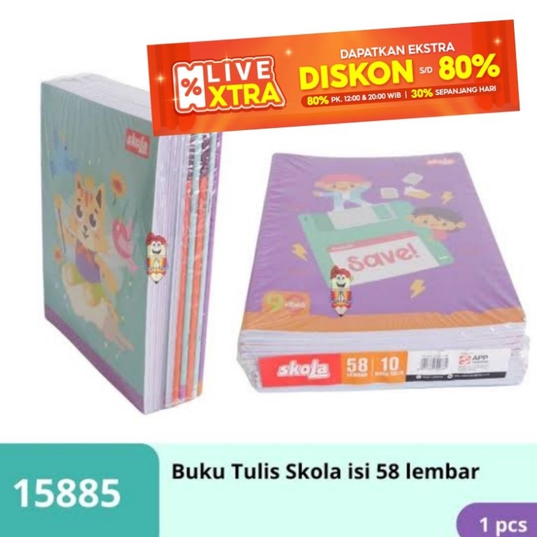 

KODE L1B2 Buku Tulis Skola by SIDU 58 Lembar isi 1 pcs Buku sekolah