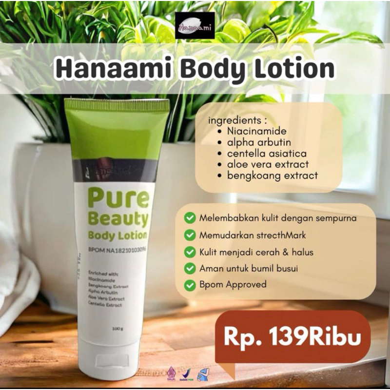 Orlin Beauty  Hanbody Hanaami Pemutih Badan Body Lotion Perawatan Kulit hb pemutih bpom