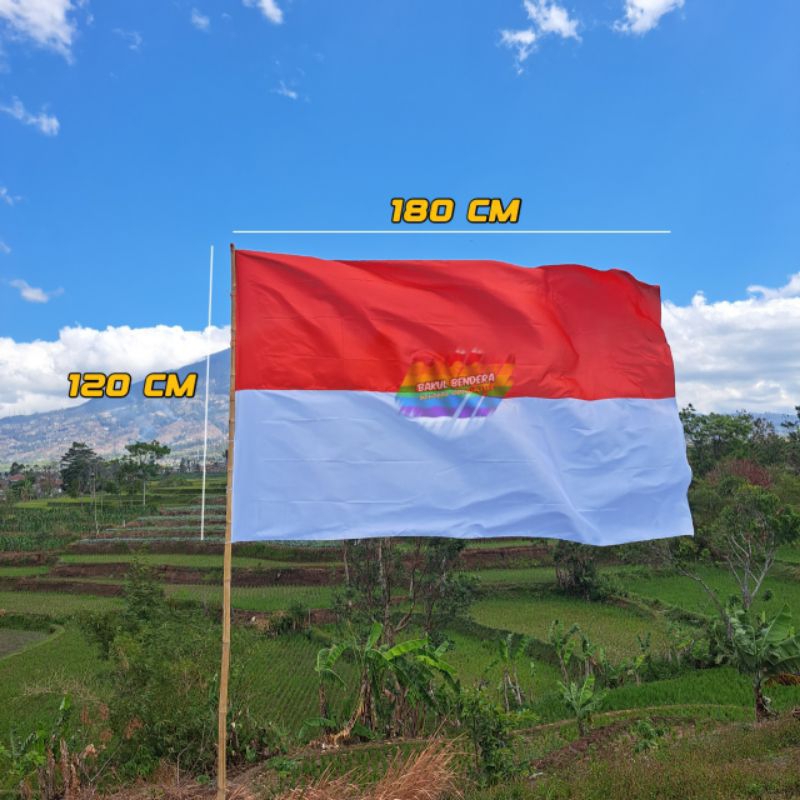BENDERA MERAH PUTIH 180cm x 120cm | BENDERA INDONESIA BESAR