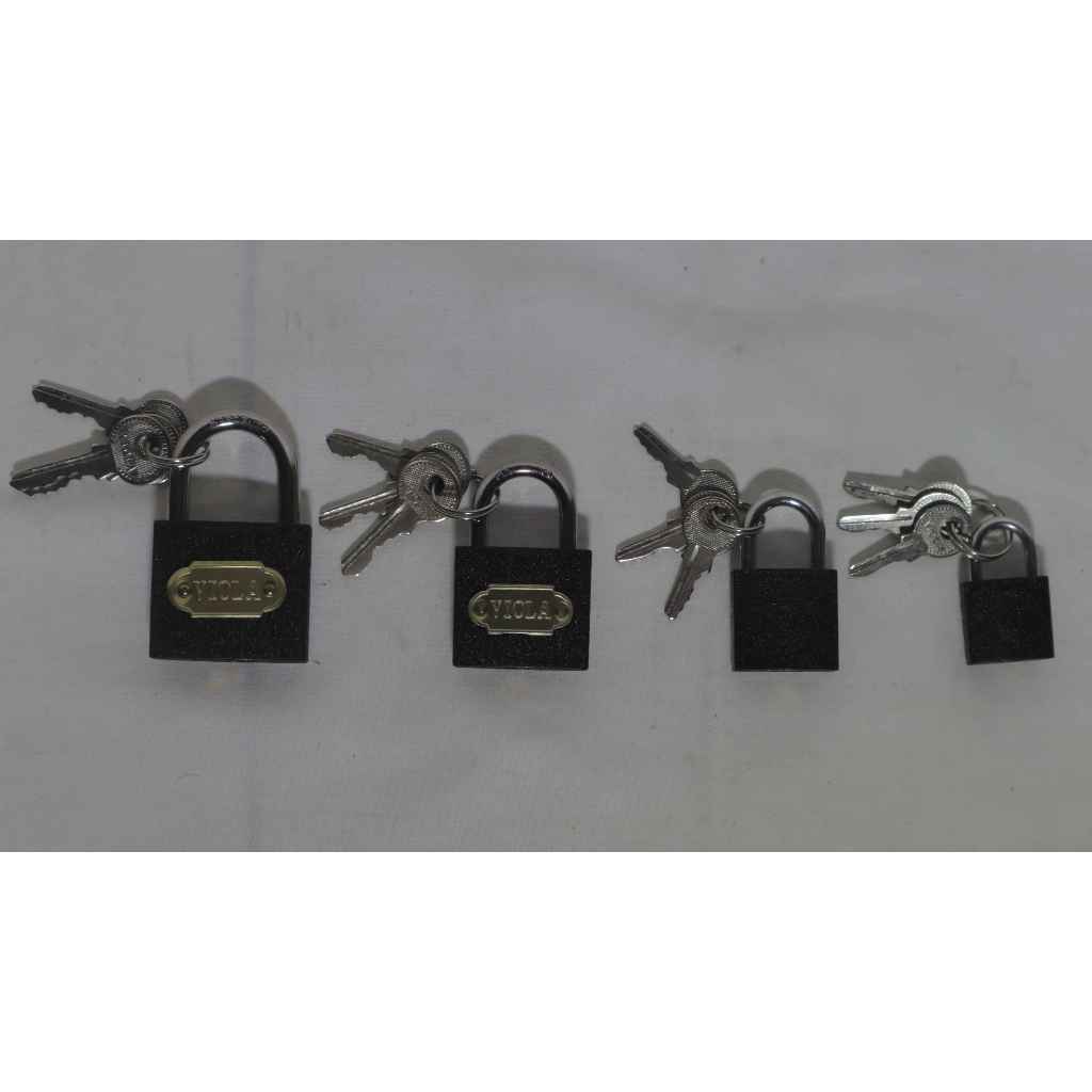 Gembok Besi Hitam VIOLA - Gembok Pagar - Gembok Pintu - Gembok 20mm - 25mm - 32mm - 40mm
