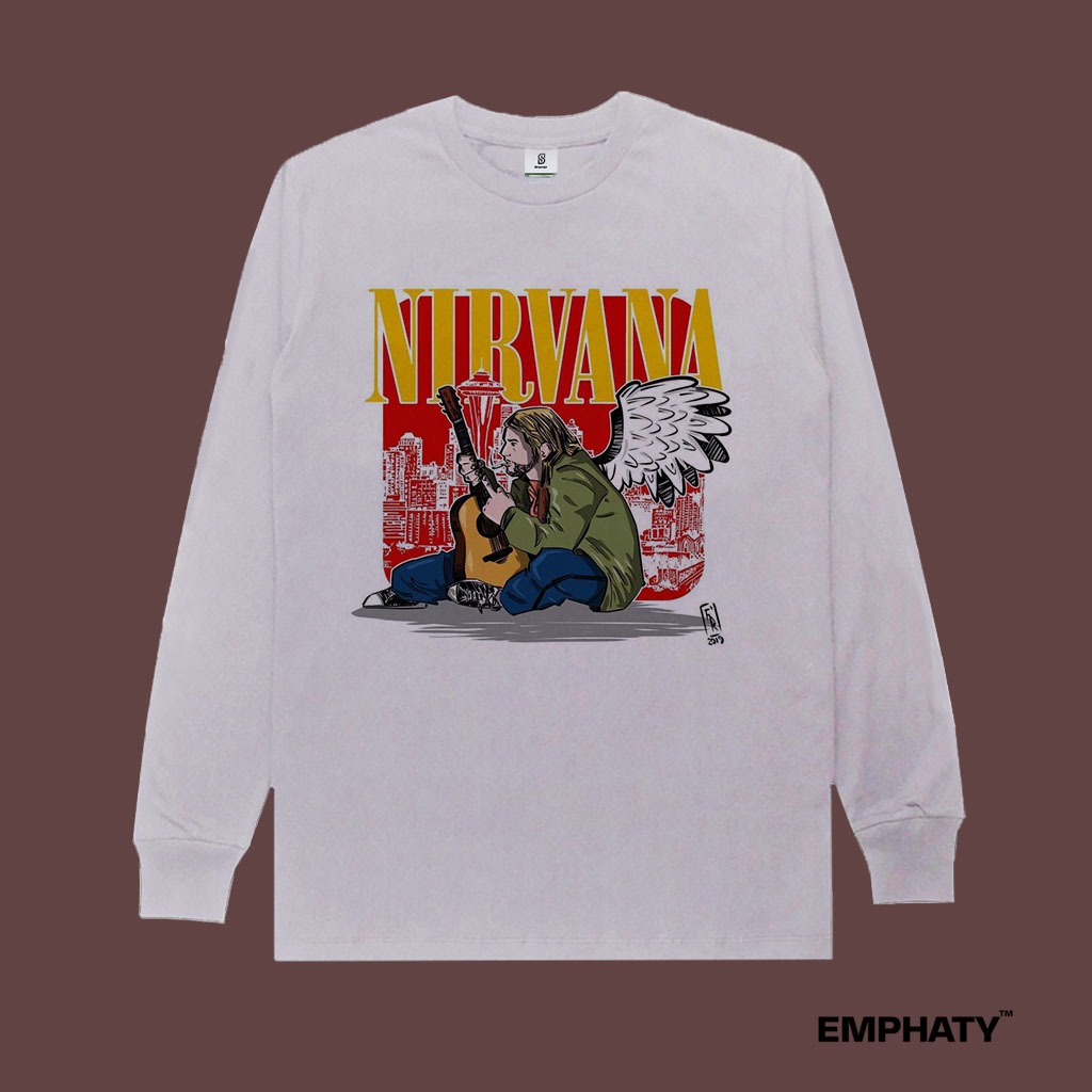 Nirvana Long Sleeve T shirt/Kaos Lengan Panjang Nirvana