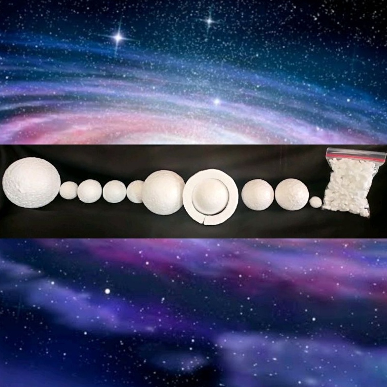 KODE G3J7 Paket Bola Styrofoam Tata Surya Planet Tatasurya Antariksa Asteroid  ring Saturnus planet 