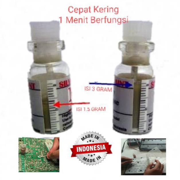 

KODE O8V8 Silver conductive paint Merk MJ chemical isi 15 Grams