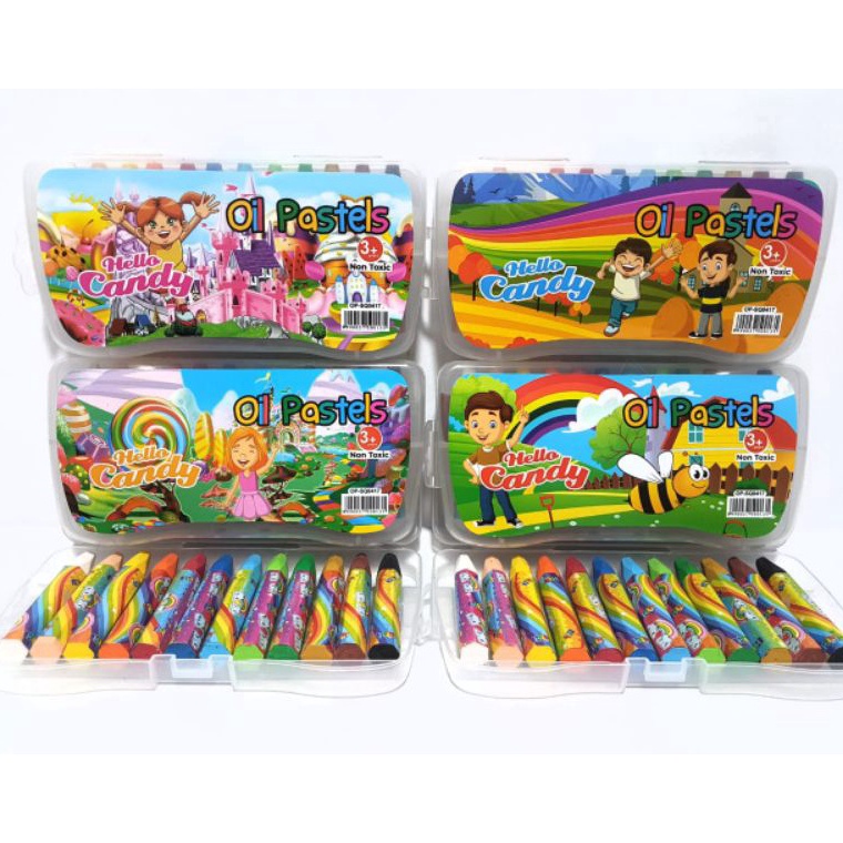 

KODE Q4C3 Harga Grosir 1Dus 144pcs Crayon Krayon Mini 12 Warna Oil Pastels