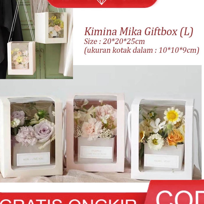 

Boom Kimina Mika Giftbox L Giftbox Kado Bunga Kotak Mika Box GB41