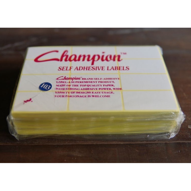 

KODE G4Z4 label champion termurah 1 pk langsung pabrik