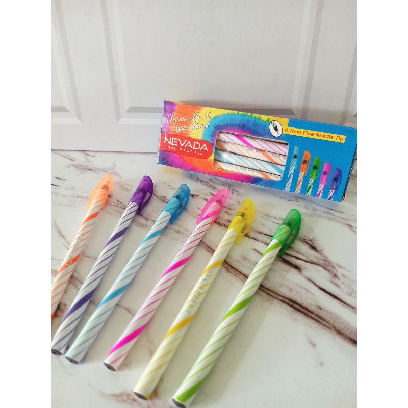 

pulpen NEVADA lusinan isi 12 pcs varian warna tinta hitam grosir murah
