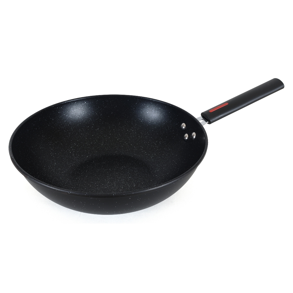 Wajan Penggoreng Batu Medis Anti Lengket - Hitam