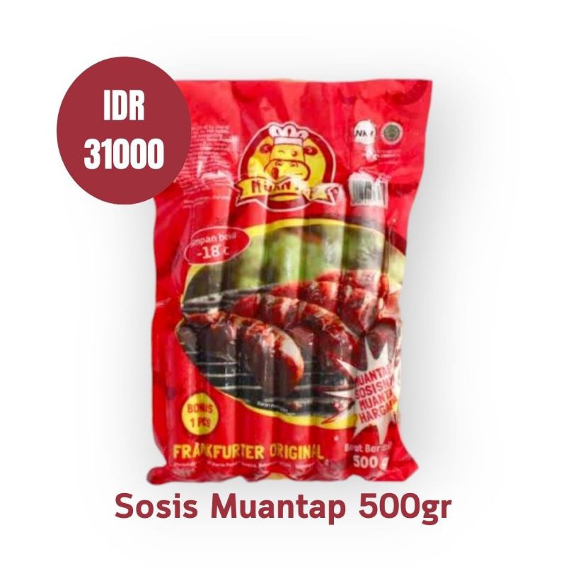 

Sosis Muantap 500gr (sosis sapi murah)