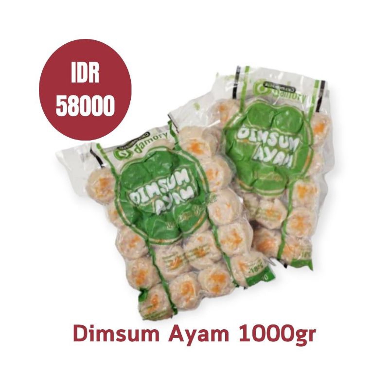 

Dimsum Ayam 1kg 40pcs (full daging ayam)