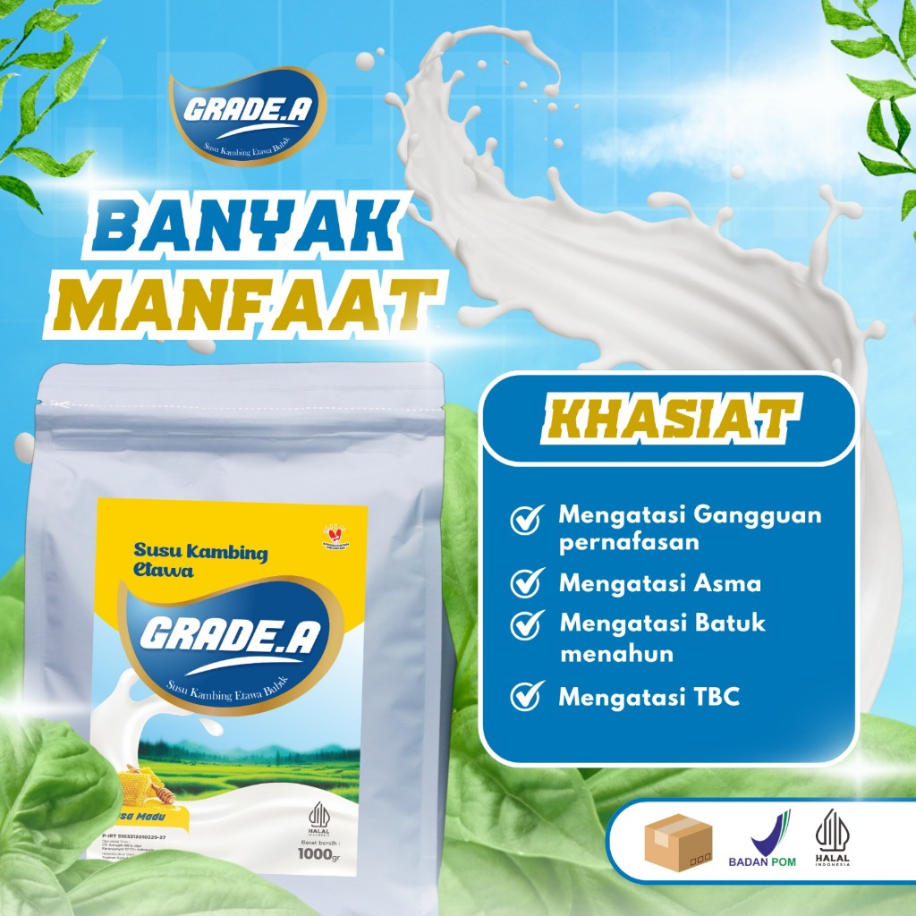 

SUSU KAMBING BUBUK GRADE A RASA MADU 1KG 500GR 200GR