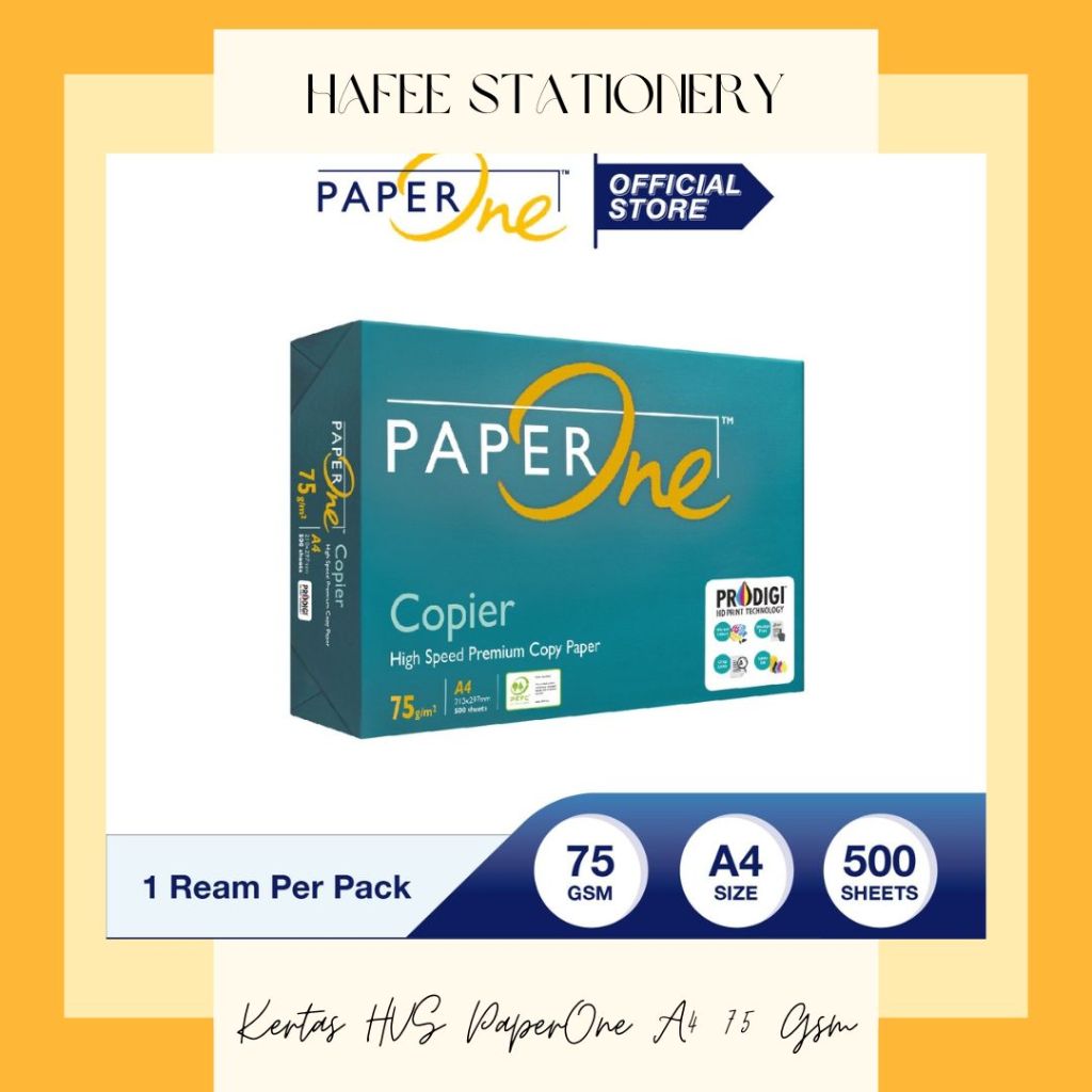 

Kertas HVS PaperOne A4 75 GSM (500 Lembar)