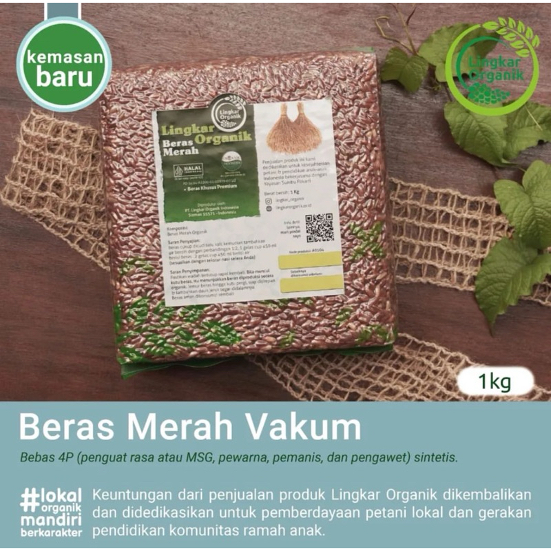 

Lingkar Organik Beras Merah 1kg & 2kg