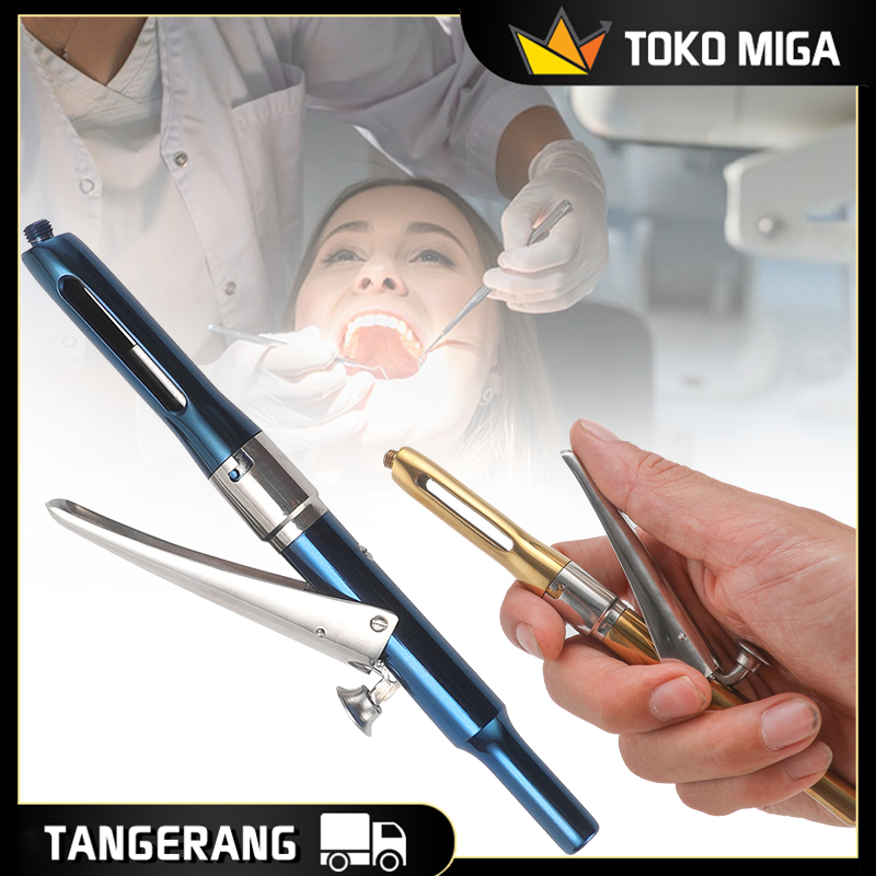 Dental Citoject Automatic Syringe Alat Anestesi Gigi Pen Style Stainless Steel Biru Emas Syringe Ane