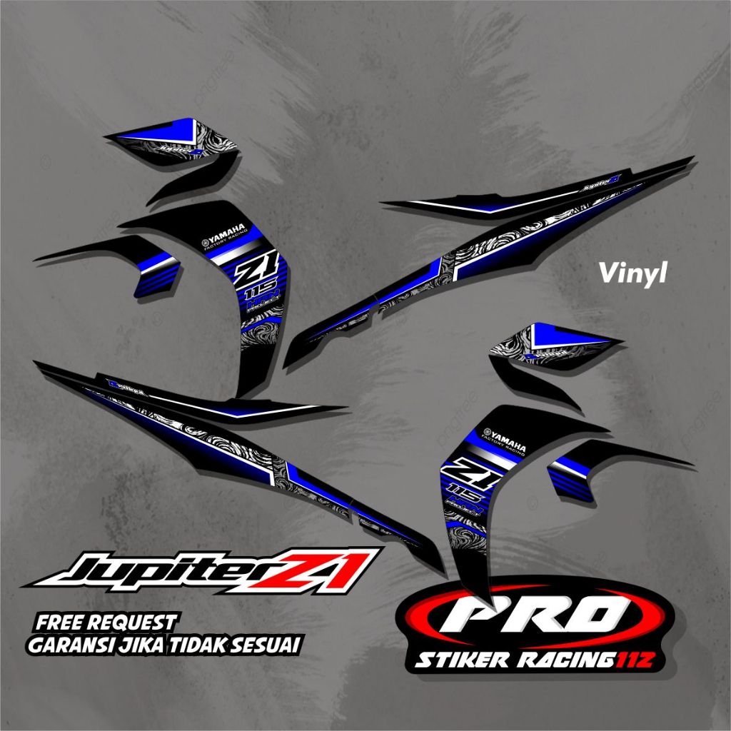 STIKER STRIPING VARIASI JUPITER Z1 - STIKER MOTOR JUPITER Z1 | STIKER JUPITER Z BURHAN | JUPITER Z R