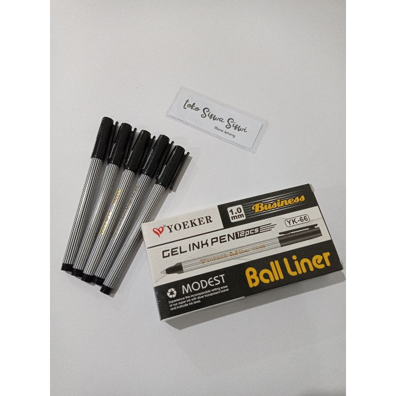 

BOLPEN BALLINER YK-66/BOLPEN GEL BLACK(1pak isi 12 pcs)