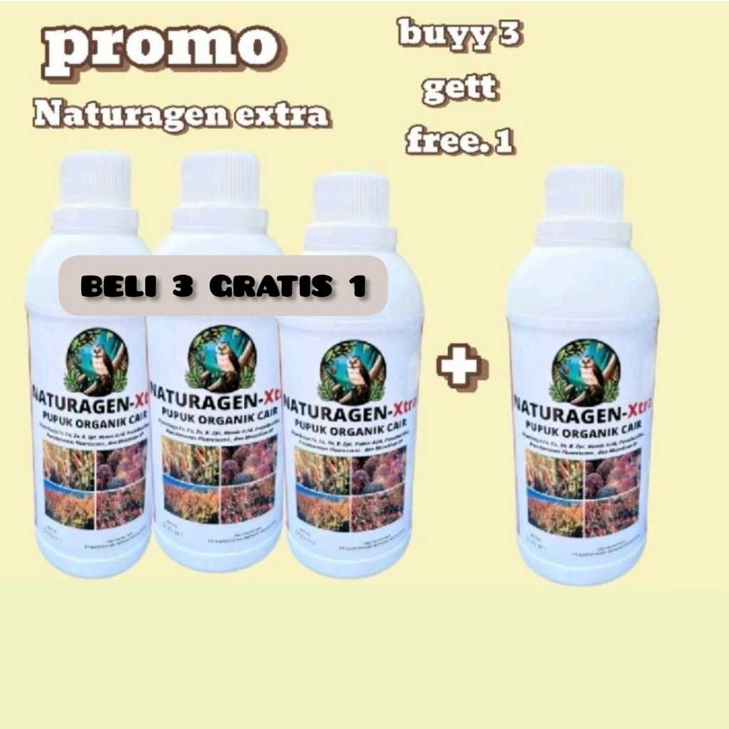 1 BOTOL NATURAGEN XTRA ORI (BISA COD) & MURAH pupuk Cair Pupuk Organik Cair Pupuk cair pupuk organik