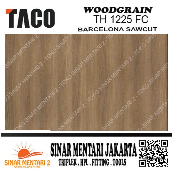 TACO HPL WOODGRAIN TH 1225 FC BARCELONA SAWCUT