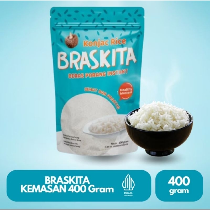

Beras porang 400gr | beras konjac | beras instan | beras rendah gula