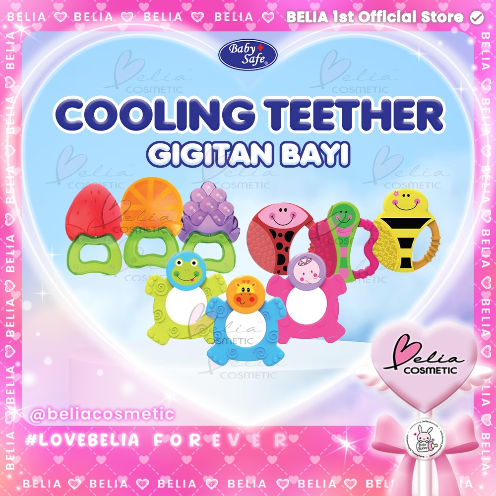 ❤ BELIA ❤ BABY SAFE Cooling Teether, Easy Grip Teether TT 001 002 003 004 005 | gigitan bayi