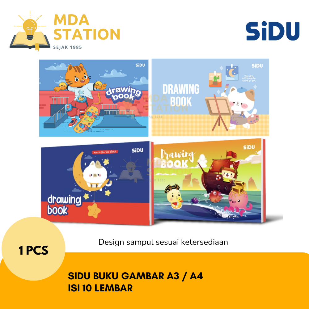 

SiDU DRAWING BOOK A3 A4 Isi 10 Lembar (SATUAN) | Sinar Dunia SiDu Buku Gambar ukuran A3 A4 Isi 10 Lembar Beli Eceran atau satuan | Buku Gambar Drawingbook Drawing Book | MDA STATION