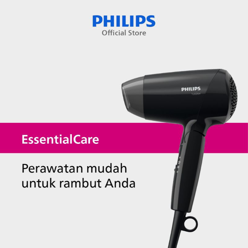 PHILIPS Hair Dryer Penggering Rambut  Hair Dryer EssentialCare 1200 Watt BHC-010/12 Original