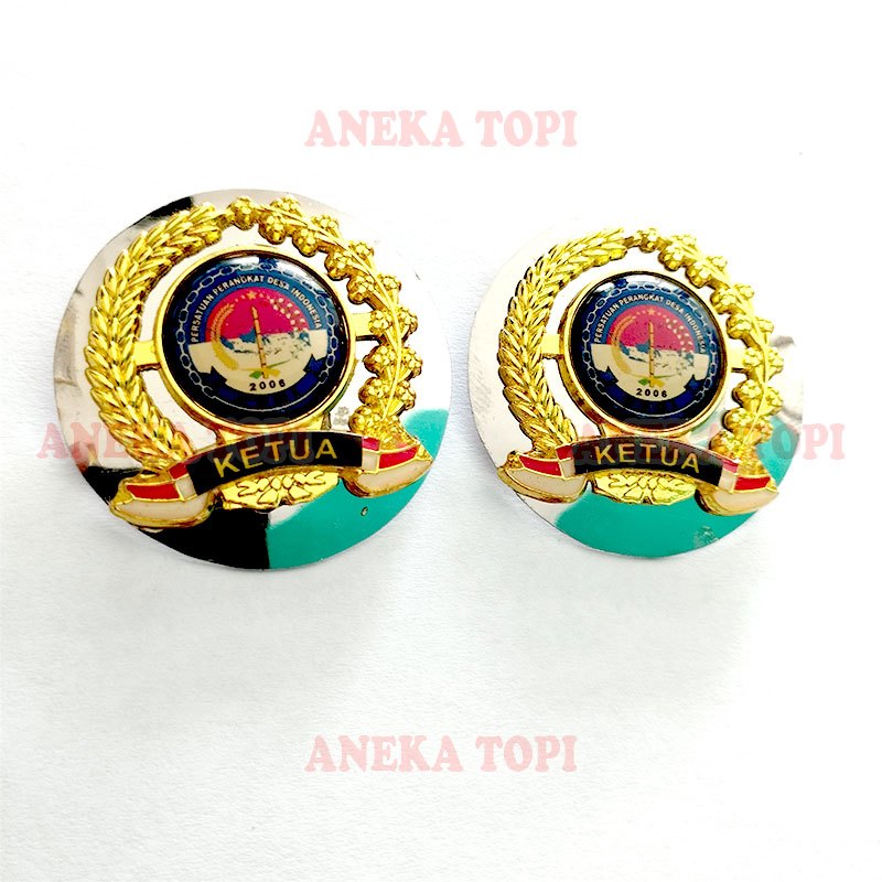 Pin Ketua PPDI Model Bulat Silver Pin Bros Logo PPDI Silver - Aneka Topi