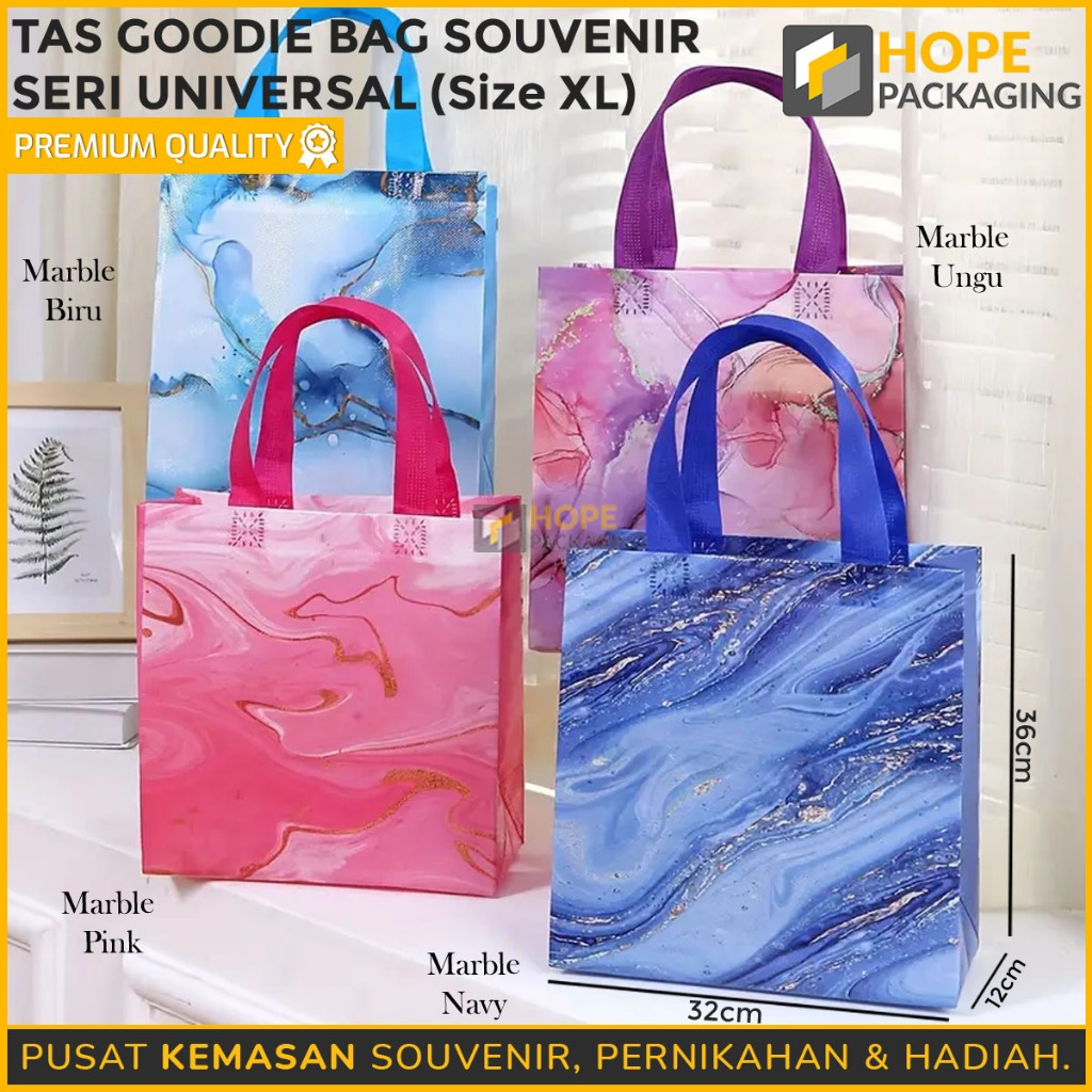 

Tas Goodie Bag Universal Marble Size L : 29 x 27 x 12 cm / Goodie Bag / Tas Shopping Bag / Tas Ultah / Paperbag / Tas Kado Ultah / Tas Bingkisan Snack / Tas Marble