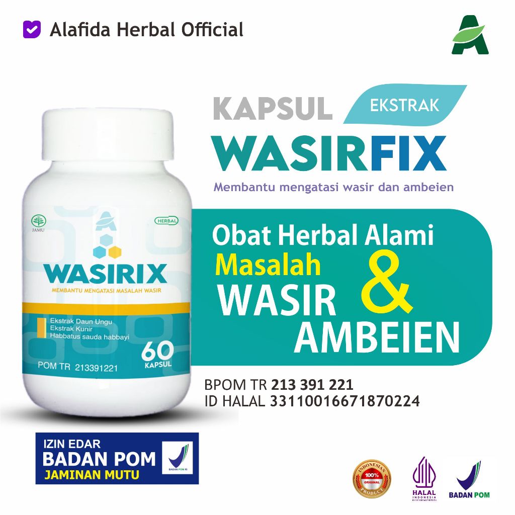 WASIRFIX Kapsul Herbal Wasir  Obat Herbal Wasir dan Ambeien