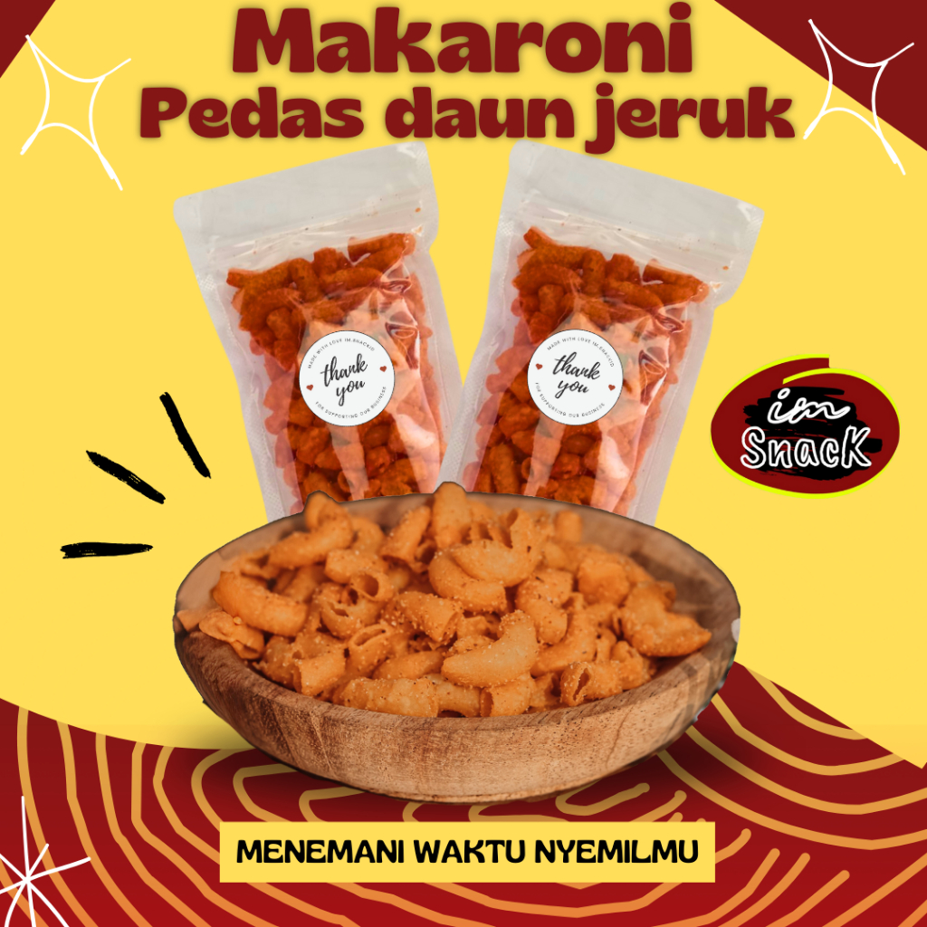 

Makroni Pedas Daun Jeruk Renyah & Lezat - Camilan Nikmat dari im.snackid