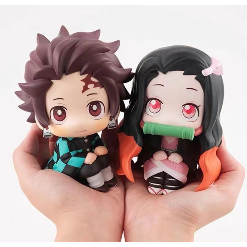 Action Figure Demon Slayer Nendoroid Tanjiro Nezuko Mitsuri Sanemi Kimetsu No Yaiba 10CM