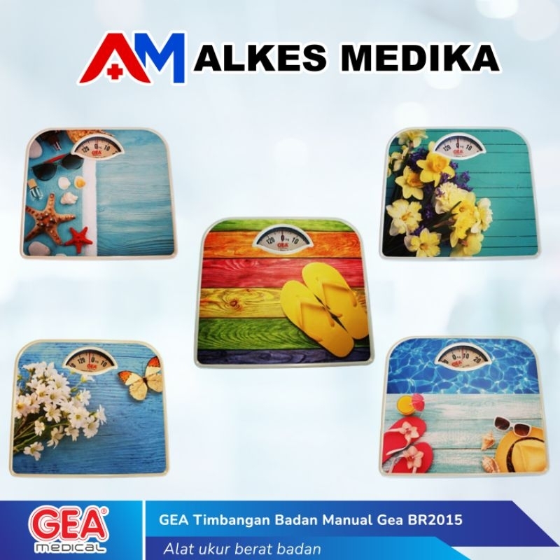 Timbangan Badan Manual GEA BR 2015, Kapasitas 120 kg, Analog, Dikirim Sesuai Stok