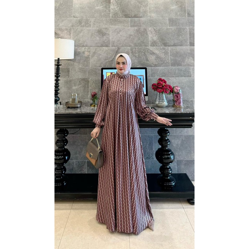 gamis cantik bahan silk bagus