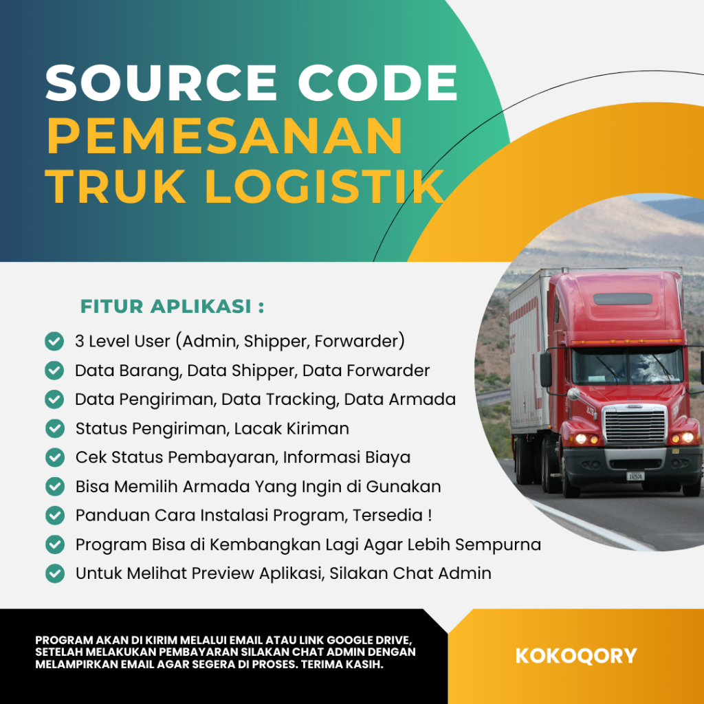 SOURCE CODE PEMESANAN TRUK LOGISTIK (PHP NATIVE)