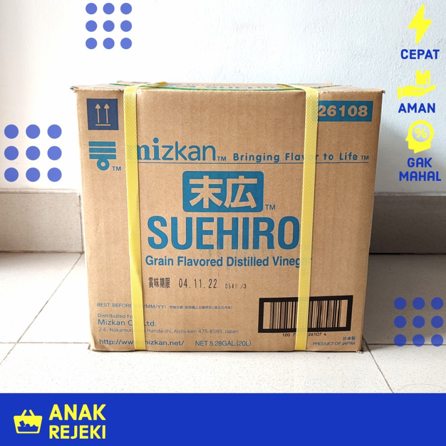 

Mizkan Suehiro Su Sushi Vinegar 20L - Rice Vinegar Cuka Beras Sushi