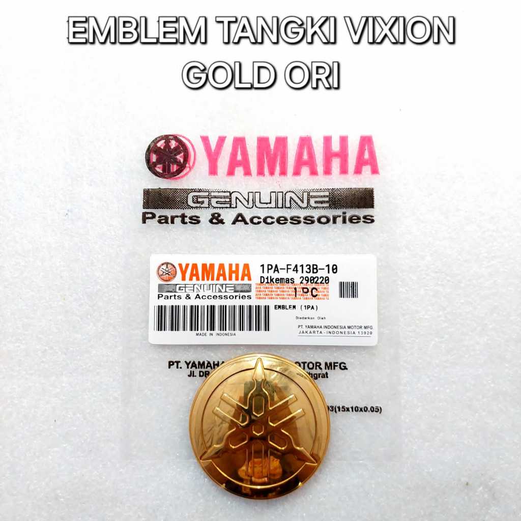 EMBLEM TANGKI GOLD VIXION NEW NVL NVA ORIGINAL 1PA-F413B-10